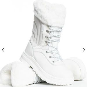 Roxy White Leather Kaori Snow Winter Boots NEW